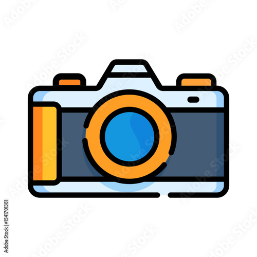 Vector color camera icon, logo.