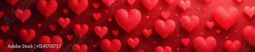 Intricate red heart pattern background, Valentine's Day , february, art