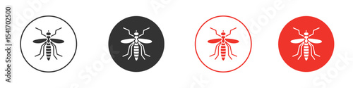 Mosquito icon Logos. Flat Vector Icon Design Template