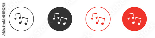 Music icon Logos. Flat Vector Icon Design Template
