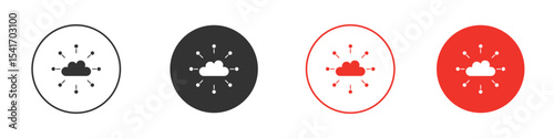 Network cloud icon Logos. Flat Vector Icon Design Template