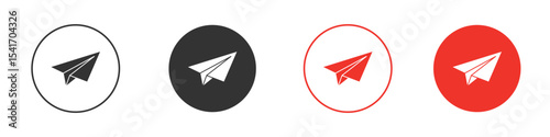 Paper plane icon Logos. Flat Vector Icon Design Template