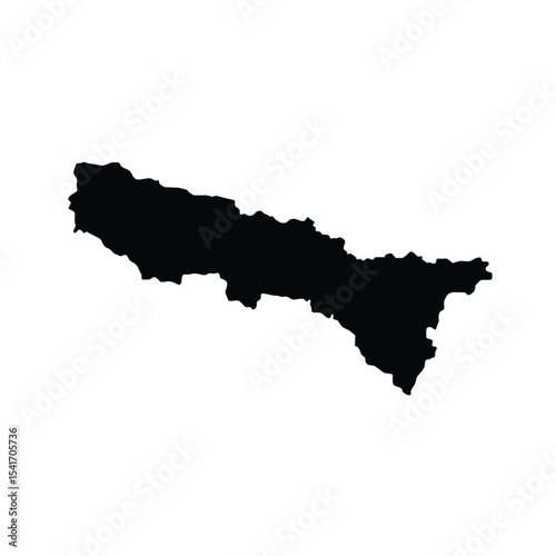 Black Salton Sea Silhouette Vector Icon White Background
