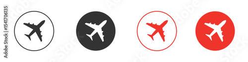 Plane icon Logos. Flat Vector Icon Design Template