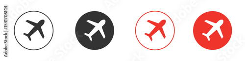 Plane icon Logos. Flat Vector Icon Design Template