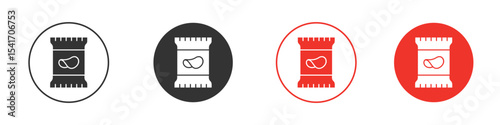 Potato chips icon Logos. Flat Vector Icon Design Template