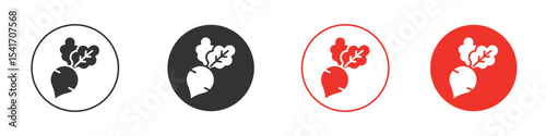 Radish icon Logos. Flat Vector Icon Design Template