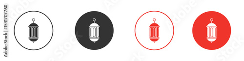 Ramadan lantern icon Logos. Flat Vector Icon Design Template