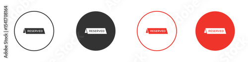 Reserved icon Logos. Flat Vector Icon Design Template