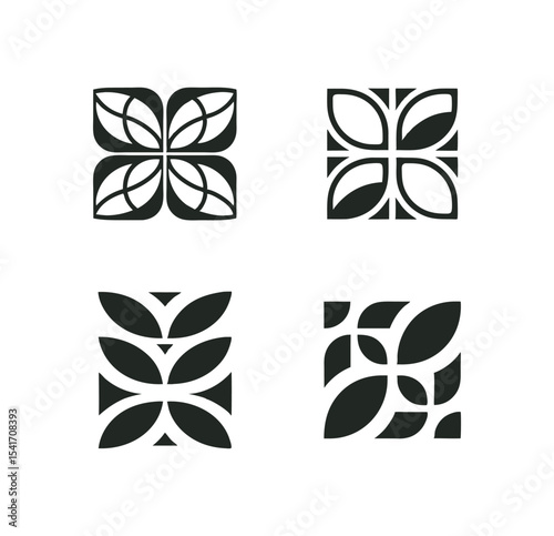 Leaf pattern design on white background, illustration 