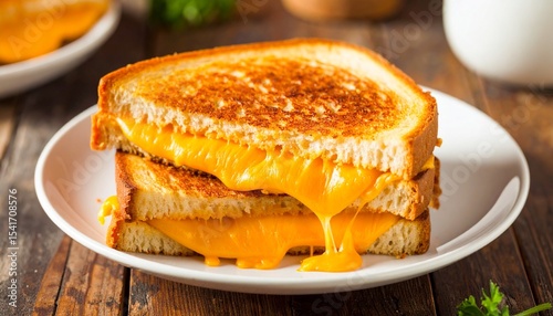 Gooey Grilled Cheese Sandwich with Golden Crust photo