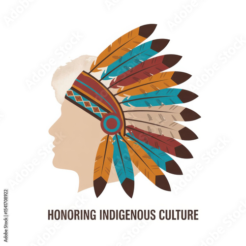 Indigenous People's Day isolated on transparent background, Generative ai.