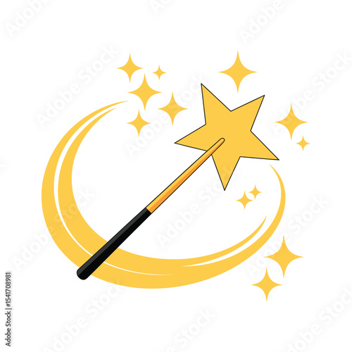 Magical Star Wand Enchanting Illustration of Fantasy and Whimsy