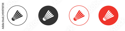 Shuttlecock icon Logos. Flat Vector Icon Design Template