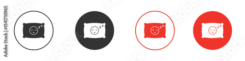 Sleeping icon Logos. Flat Vector Icon Design Template