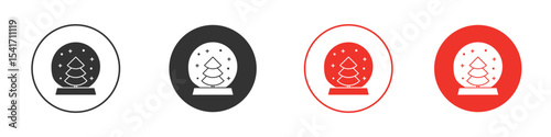 Snow globe icon Logos. Flat Vector Icon Design Template