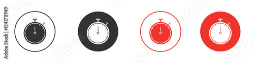 Stop watch icon Logos. Flat Vector Icon Design Template