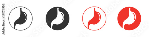 Stomach icon Logos. Flat Vector Icon Design Template