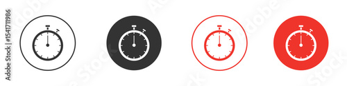 Stopwatch icon Logos. Flat Vector Icon Design Template