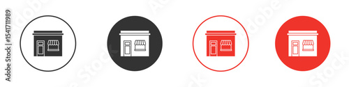 Store icon Logos. Flat Vector Icon Design Template