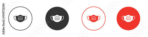 Surgical mask icon Logos. Flat Vector Icon Design Template