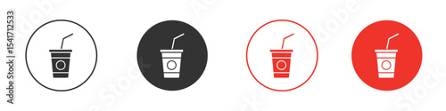 Swoosh Cup icon Logos. Flat Vector Icon Design Template