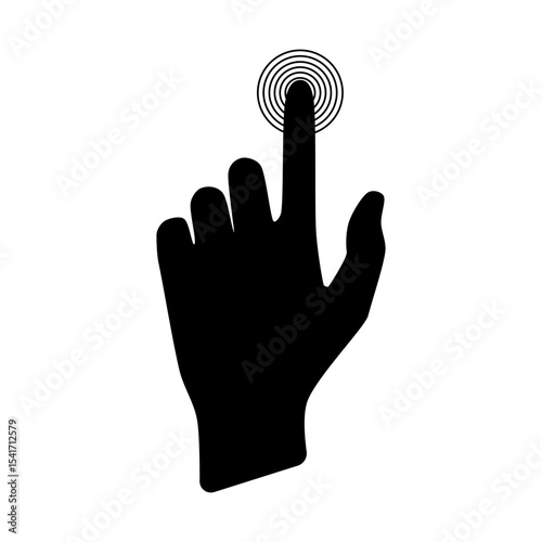 Hand Touch or Tap Gesture Icon