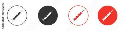 Syringe icon Logos. Flat Vector Icon Design Template
