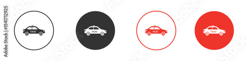 Taxi icon Logos. Flat Vector Icon Design Template