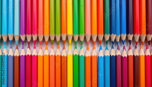 Creative arts activity with colorful pencils studio setting high-resolution image vibrant environment aesthetic viewpoint