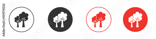 Trees icon Logos. Flat Vector Icon Design Template