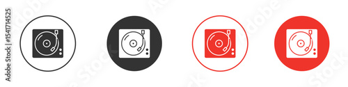Turntable icon Logos. Flat Vector Icon Design Template