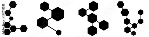 Moleculae structure icon vector set. Atom structure illustration sign collection. molecule symbol. atom web icons. Physics logo design.