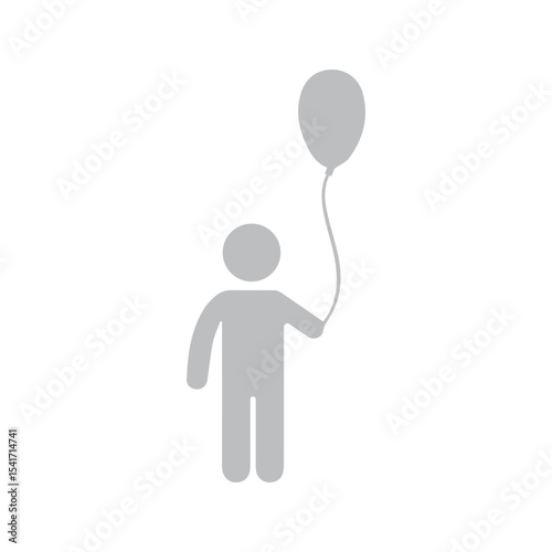 Balloon boy child icon