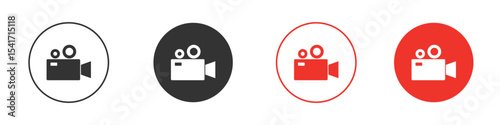 Video camera icon Logos. Flat Vector Icon Design Template