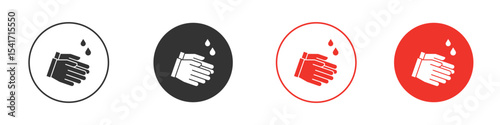Wash your hands icon Logos. Flat Vector Icon Design Template