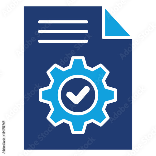 Compliance Rate Flat Blue Icon