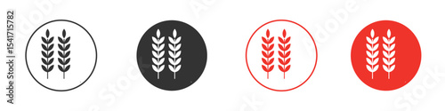 Wheat icon Logos. Flat Vector Icon Design Template