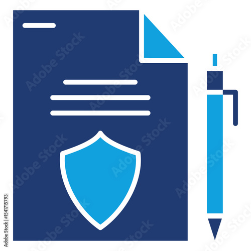 Policies Flat Blue Icon