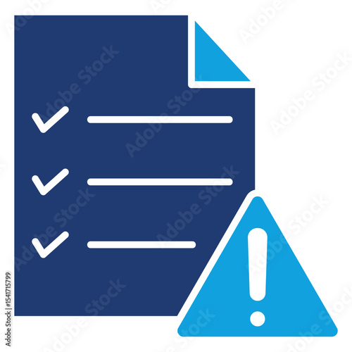Regulatory Risk Flat Blue Icon