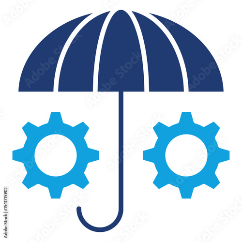 Risk Management Flat Blue Icon