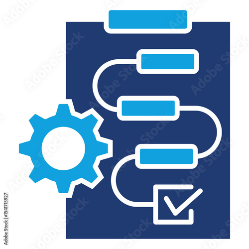 Procedure Flat Blue Icon