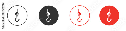 Winch hook icon Logos. Flat Vector Icon Design Template