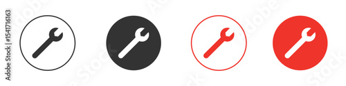 Wrench icon Logos. Flat Vector Icon Design Template