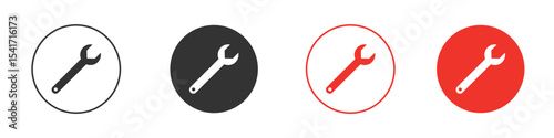 Wrench icon Logos. Flat Vector Icon Design Template