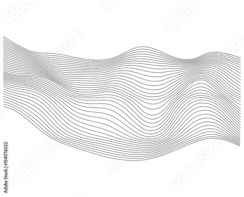 Abstract Wavy Line Pattern – Minimalist Geometric Flow Curve Background for Certificates, Design Frames, and Digital Art
