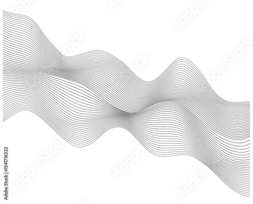 Abstract Wavy Line Pattern – Minimalist Geometric Flow Curve Background for Certificates, Design Frames, and Digital Art