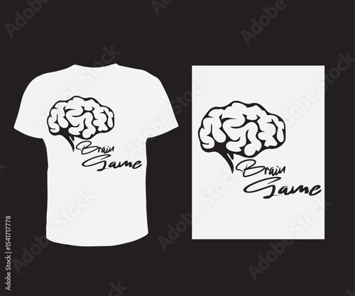 brain game creative modern t shirt vector free for and women.