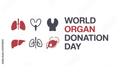 World Organ Donation Day isolated on transparent background, Generative ai.