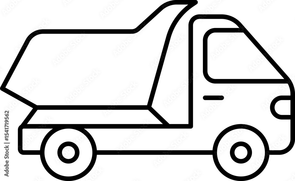 Fototapeta premium Public, Service special and Municipal Transport Line Icons Set — Thin Linear Vector Symbols .